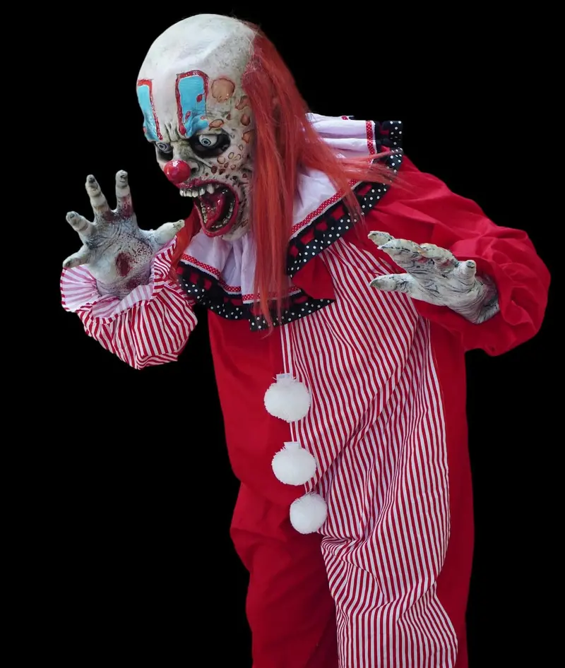 "Professional Movie Clown Suit In Red" Costume 1