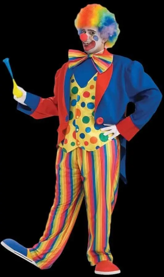 "Rainbow Clown Suit - Adult 3Xl" Costume 1