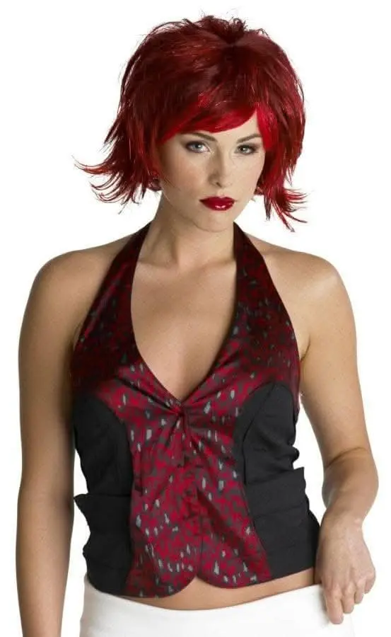 "Razor Pixie - Black & Purple" Halloween Wig 1