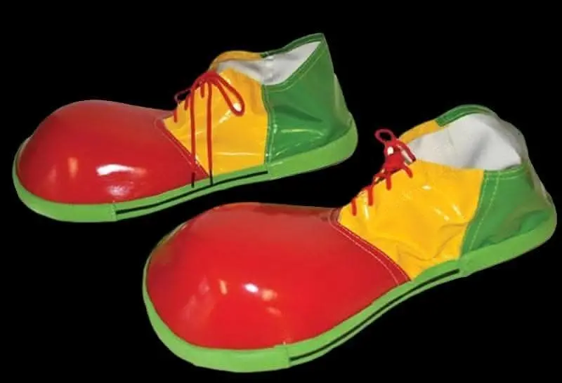 "Red, Yellow And Green" Clown Shoes 1