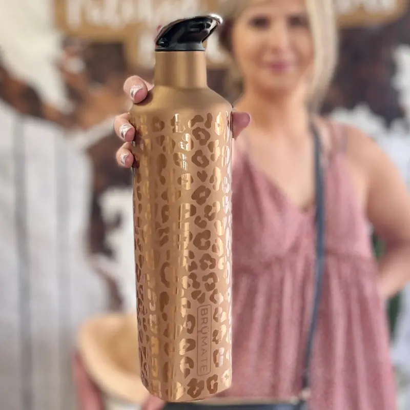 Rehydration 2-In-1 Bottle- Gold Leopard 1