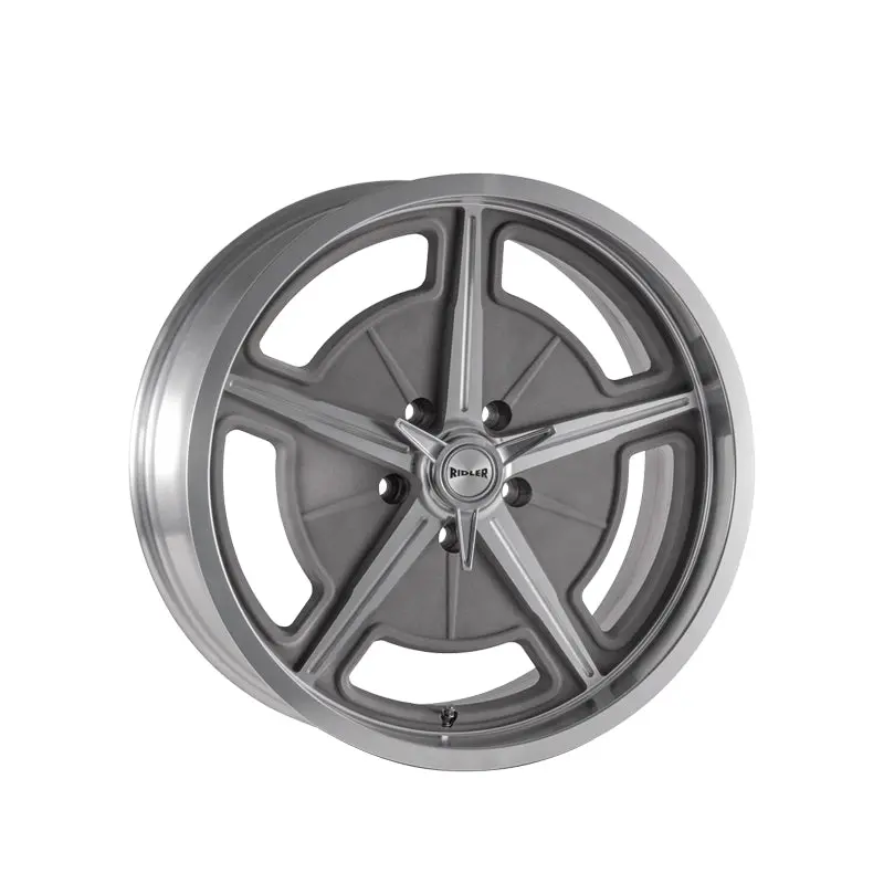 Ridler 605 18X9.5 5-120.65 83.82 Hub 0 Offset Silver Wheel Rim 1