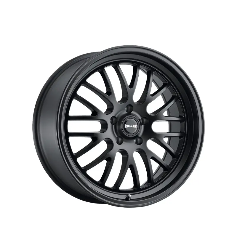 Ridler 607 18X8 5-120.65 83.82 Hub 0 Offset Black Wheel Rim 1