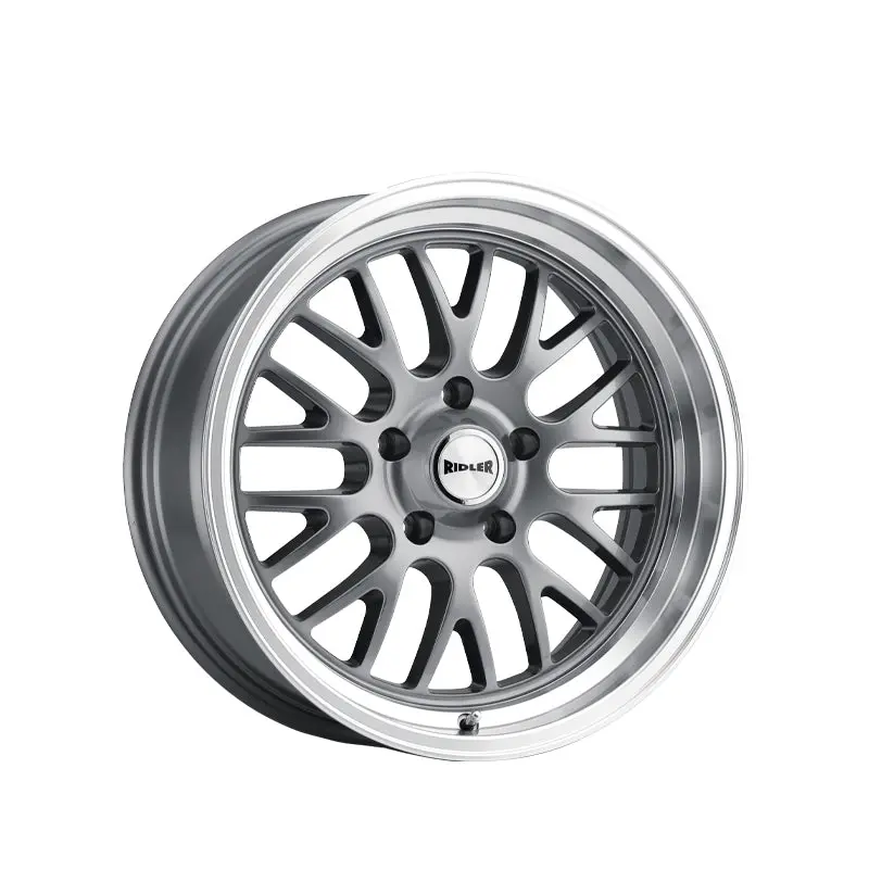 Ridler 607 18X8 5-120.65 83.82 Hub 0 Offset Gray Wheel Rim 1