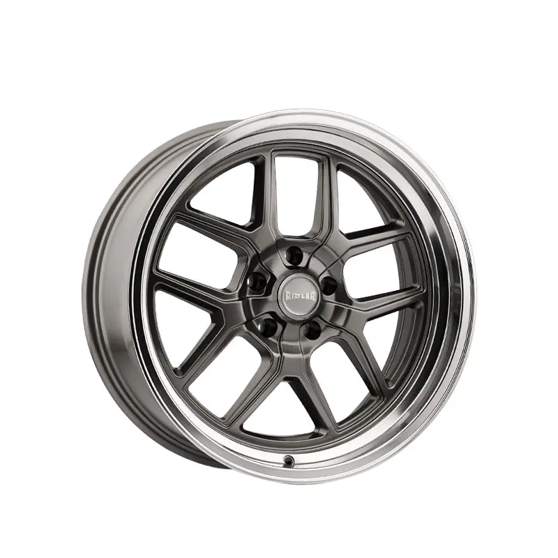 Ridler 610 17X7 5-114.3 83.82 Hub 0 Offset Gray Wheel Rim 1