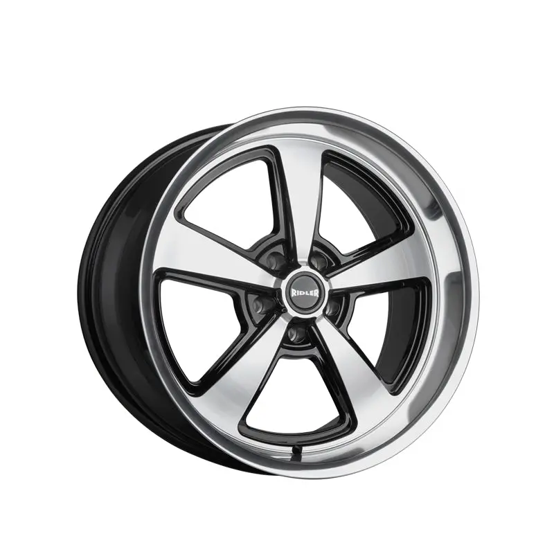 Ridler 652 18X9.5 5-120.65 83.82 Hub 0 Offset Black Wheel Rim 1