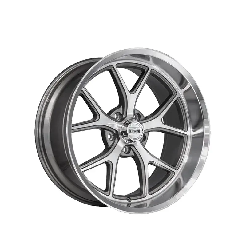 Ridler 661 18X8 5X127 83.82 Hub 0 Offset Gloss Grey With Diamond Cut Face And Lip Wheel Rim 1