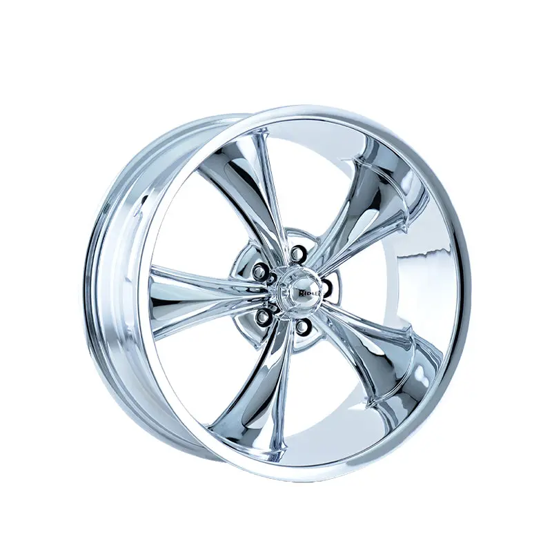 Ridler 695 17X7 5-120.65 83.82 Hub 0 Offset Chrome Wheel Rim 1