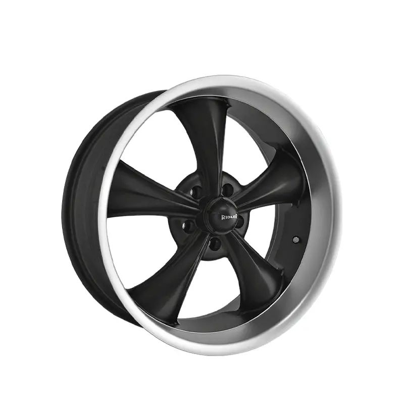 Ridler 695 17X8 5-120.65 83.82 Hub 0 Offset Black Wheel Rim 1