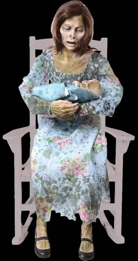 "Rocking Moldy Mommy" Halloween Animatronic Decoration 1