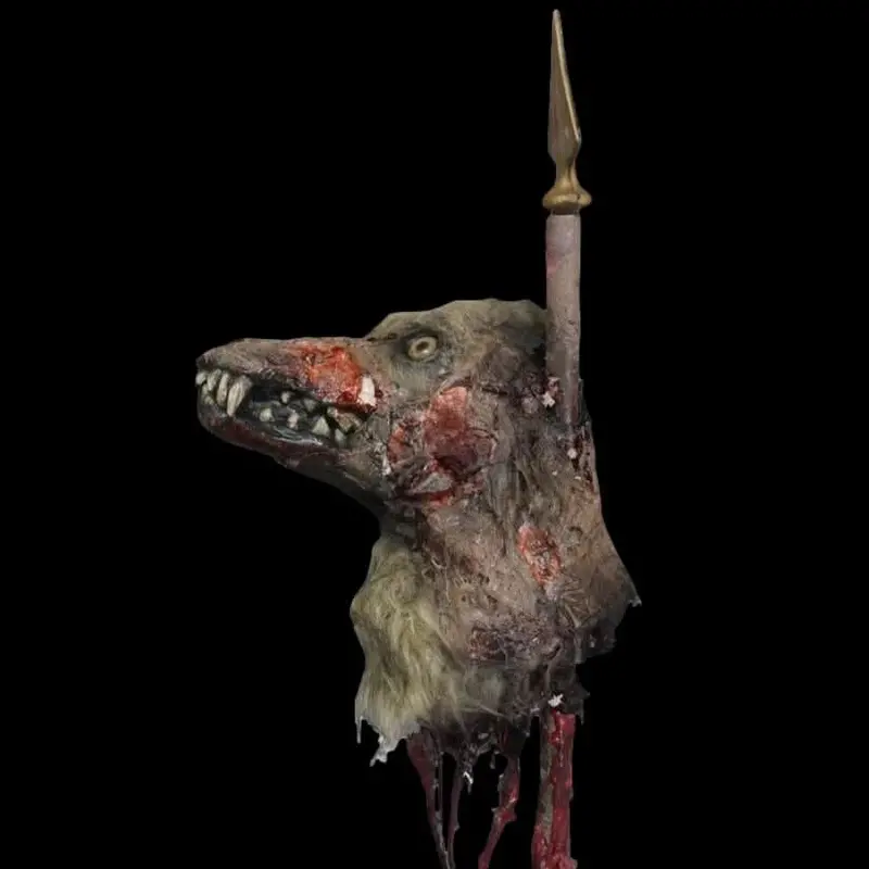 Rotting Coyote Head On Spike 1