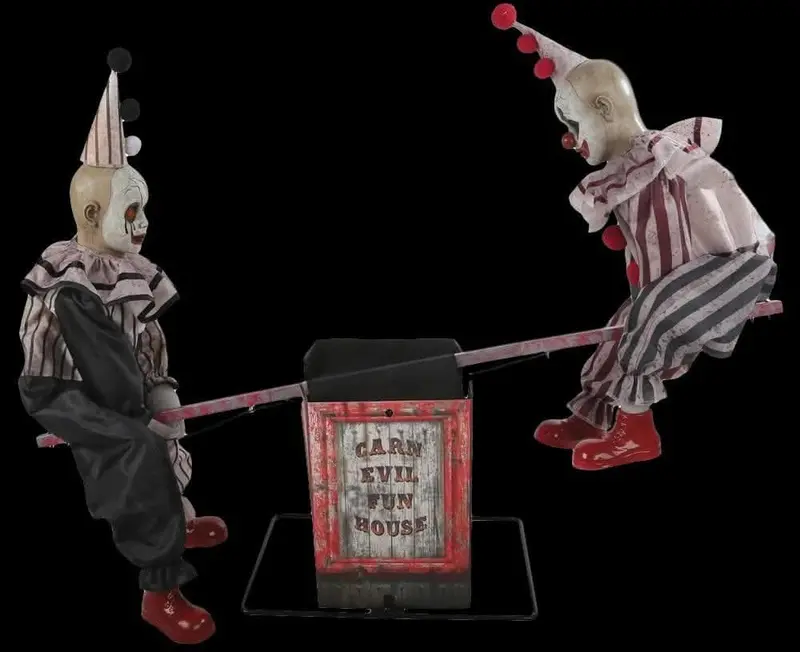 "See Saw Clowns" Electric Halloween Animated Prop 1