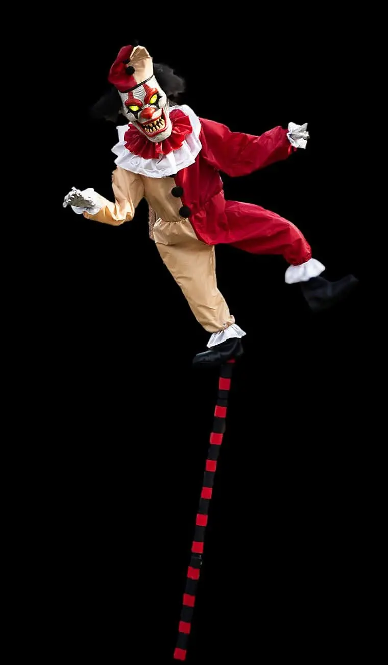 Sideshow Balancing Clown Halloween Animatronic Decoration 1
