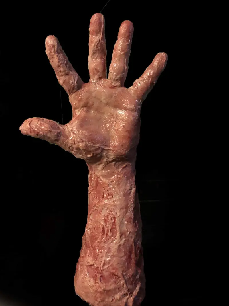 "Silicone Burned Male Arm" Body Part Halloween Prop 1