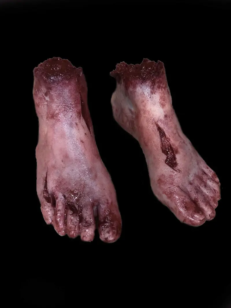 "Silicone Severed Feet" Body Parts Halloween Prop 1