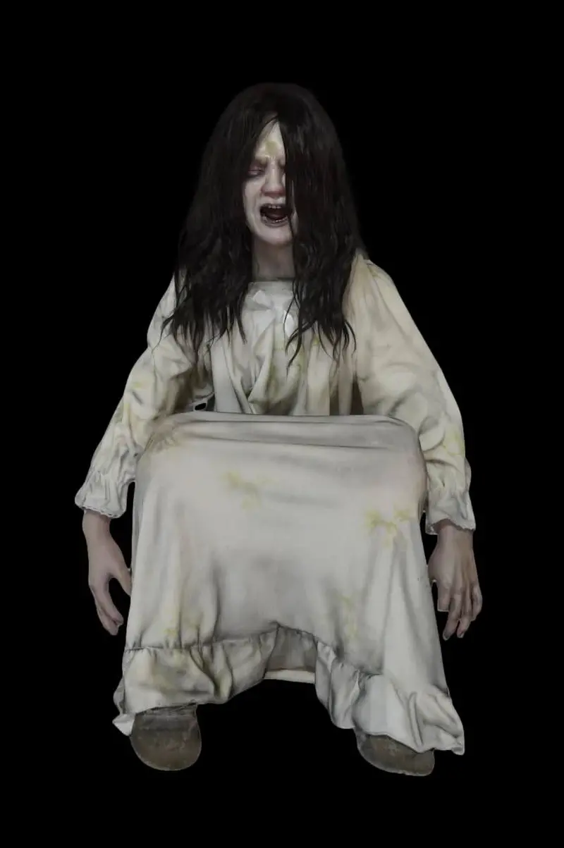 "Sitting Ghost Girl" Professional Full Body Halloween Prop 1