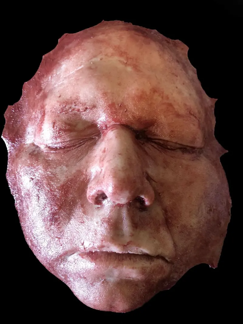 "Skinned Adult Male Face - Silicone" Human Body Part Halloween Prop 1