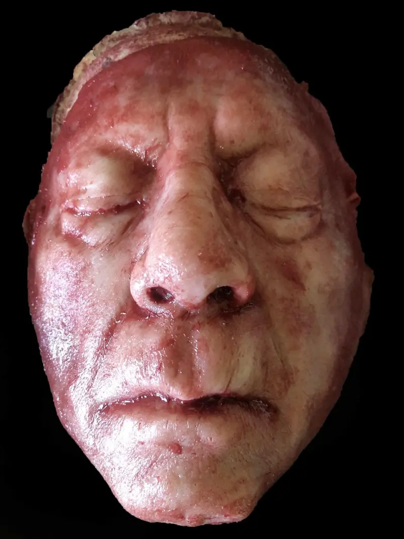 "Skinned Old Man Face - Silicone" Human Body Part Halloween Prop 1
