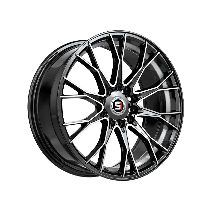 Spec-1 Sp-59 Gloss Black & Machined & Undercut 17X7.5 4X100/4X114.3 73.1 Hub 42 Offset Black Wheel Rim 1