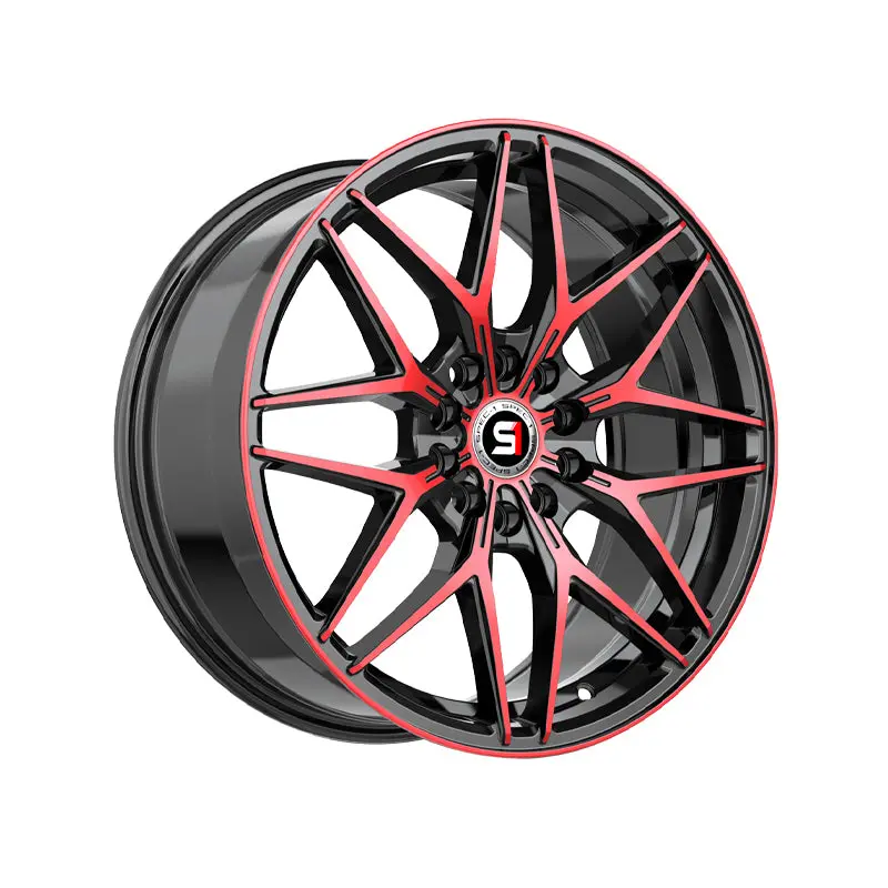 Spec-1 Sp-60 Gloss Black & Red Machined 17X7.5 5X110/5X114.3 73.1 Hub 42 Offset Black, Red Wheel Rim 1