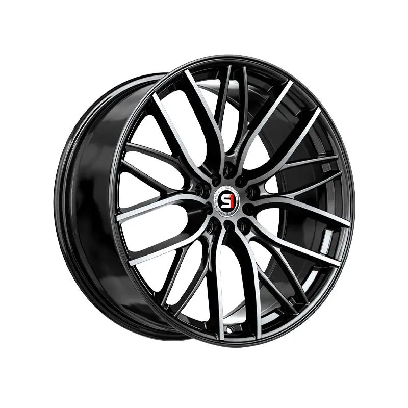 Spec-1 Sp-61 Gloss Black & Machined 18X8 4X100/4X114.3 73.1 Hub 38 Offset Black Wheel Rim 1