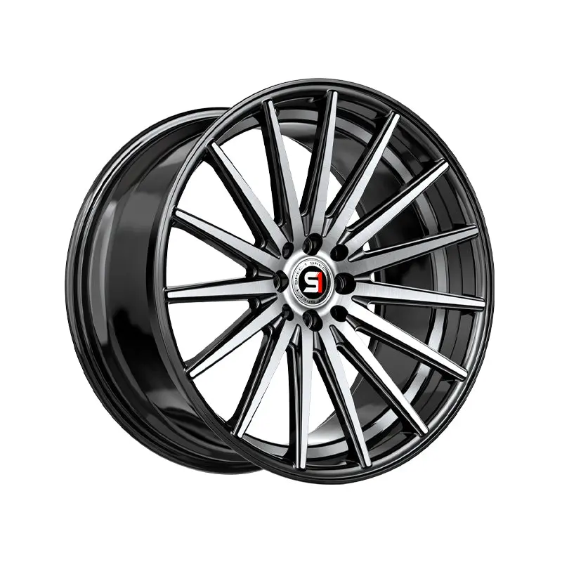 Spec-1 Sp-69 Gloss Black & Machined & Undercut 17X7.5 5X100/5X114.3 73.1 Hub 42 Offset Black Wheel Rim 1
