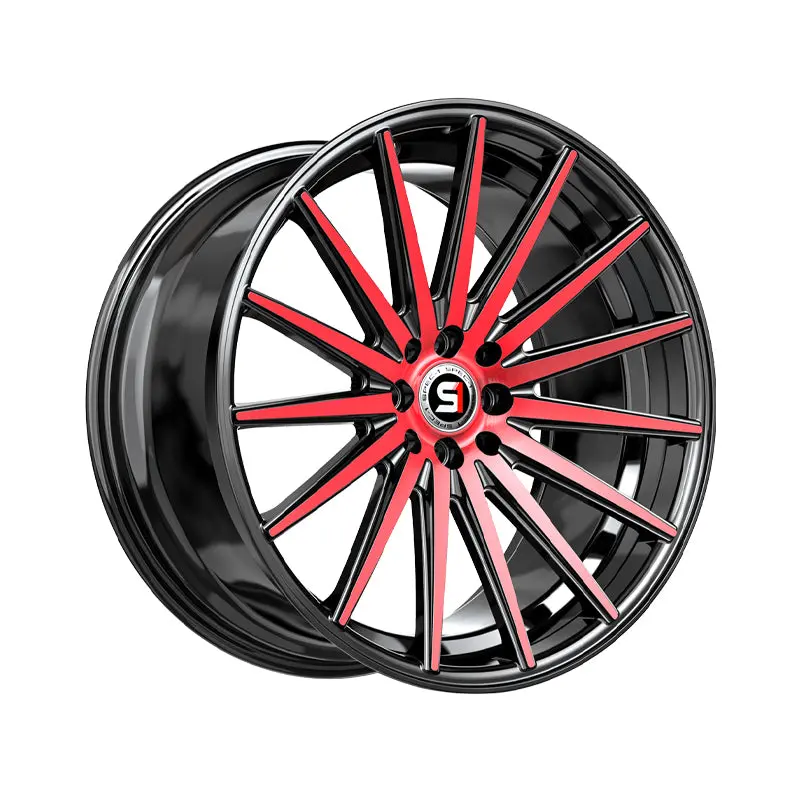 Spec-1 Sp-69 Gloss Black & Red Machined 17X7.5 5X100/5X114.3 73.1 Hub 42 Offset Black, Red Wheel Rim 1