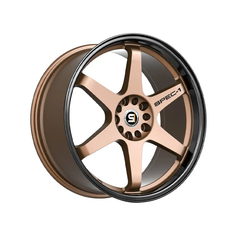 Spec-1 Spt-33 Matte Bronze & Black Lip 17X8 5X100/5X114.3 73.1 Hub 38 Offset Bronze, Black Wheel Rim 1