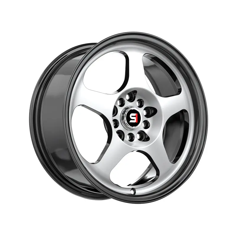 Spec-1 Spt-36 Gloss Black & Machined 16X7 4X100/4X114.3 73.1 Hub 30 Offset Black Wheel Rim 1
