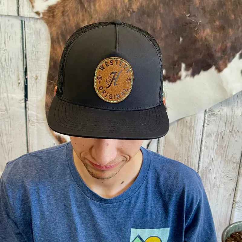 Spur Black Patch Hooey Hat 1