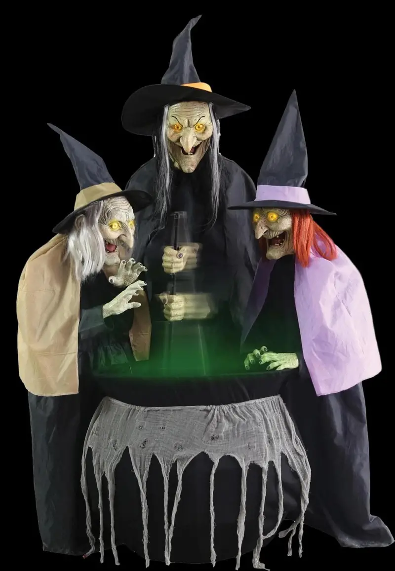 "Stitchwick Sisters" Halloween Animatronic Decoration 1