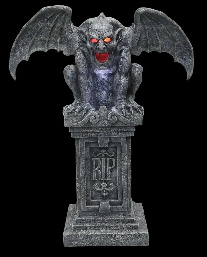 "Stone Gargoyle With Sound And Lights" Halloween Decoration 1