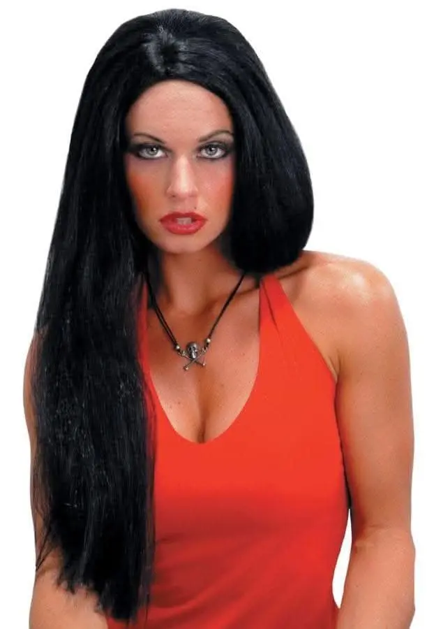 "Straight Black" Halloween Wig - 24' 1