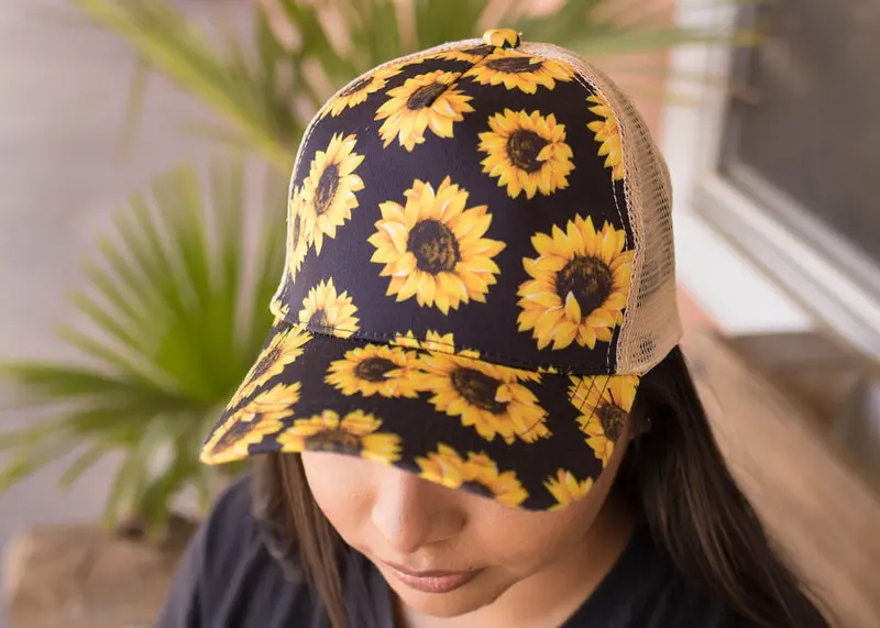 Sunflower High Pony Hat 1