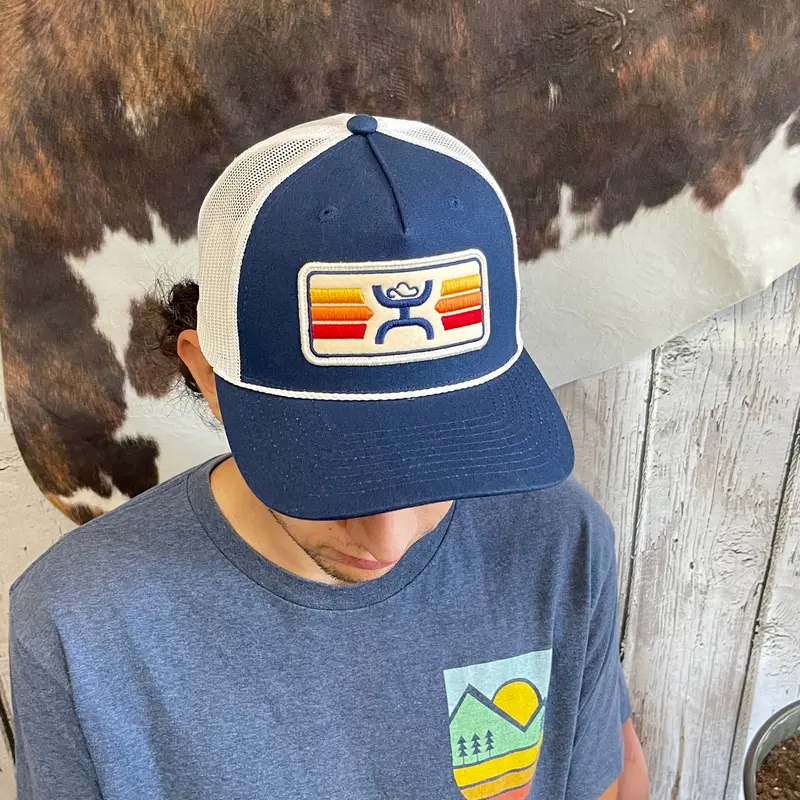 Sunset Navy/Cream Hooey Hat 1