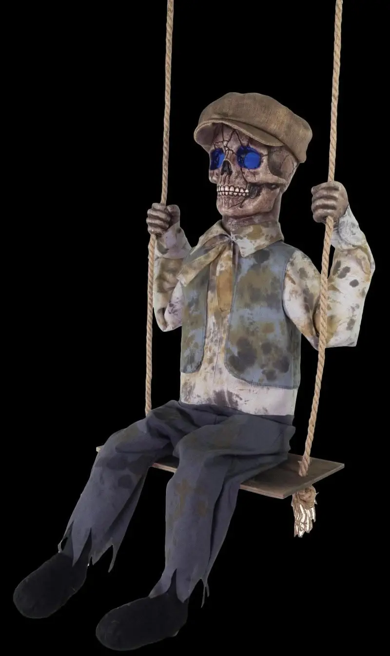 "Swinging Skeletal Boy" Halloween Animatronic Decoration 1