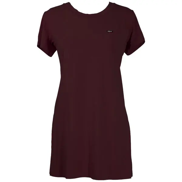 T-Shirt Dress-Maroon 3