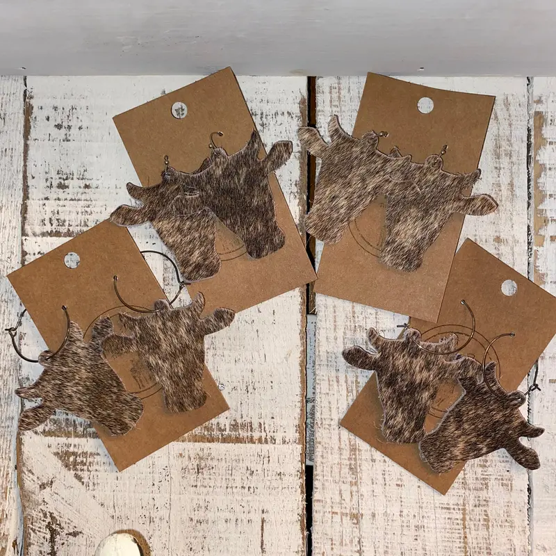 Take No Bull Earring-Grey/Brown 1