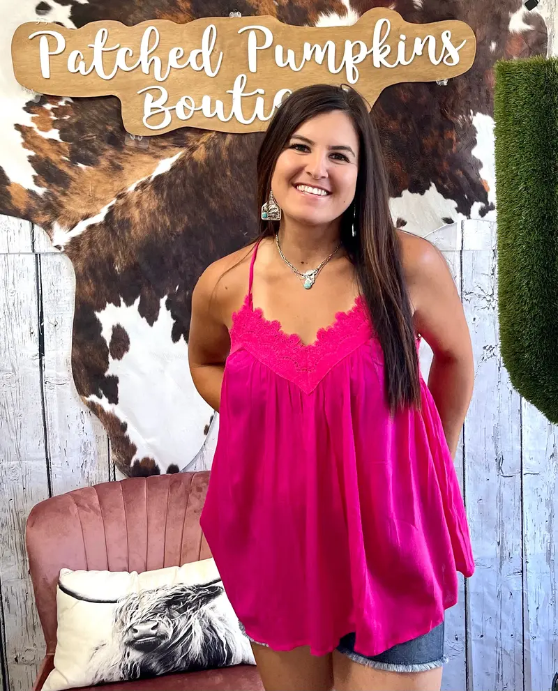 Teresa Tank-Hot Pink 1