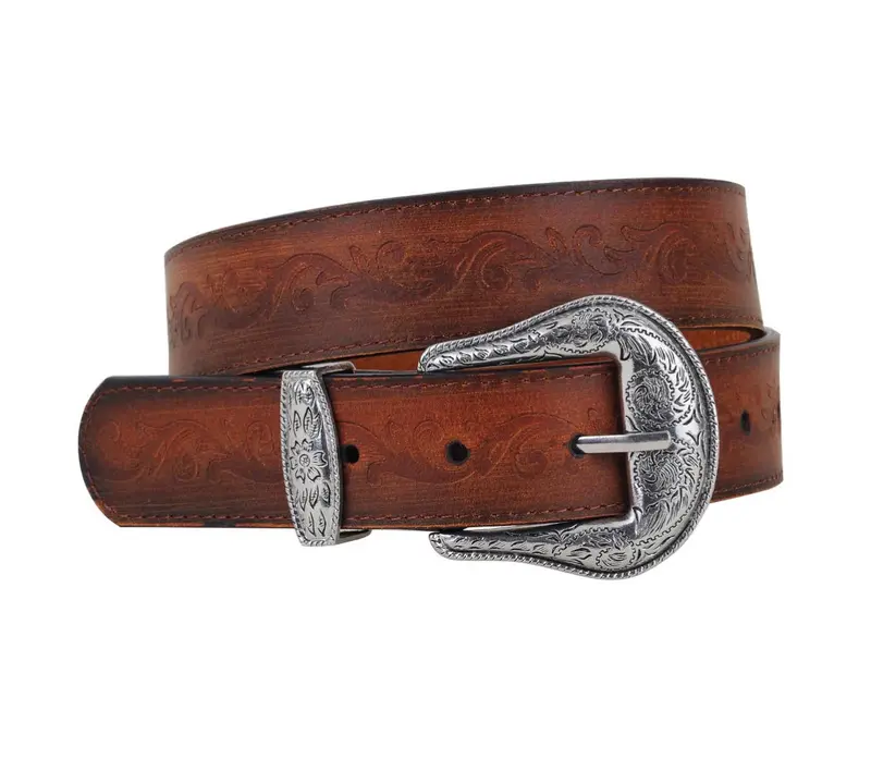 Tooled Leather Belt 1