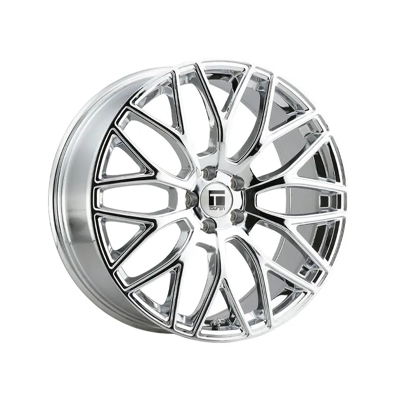 Touren Tr76 20X8.5 5-108 63.5 Hub 35 Offset Chrome Wheel Rim 1