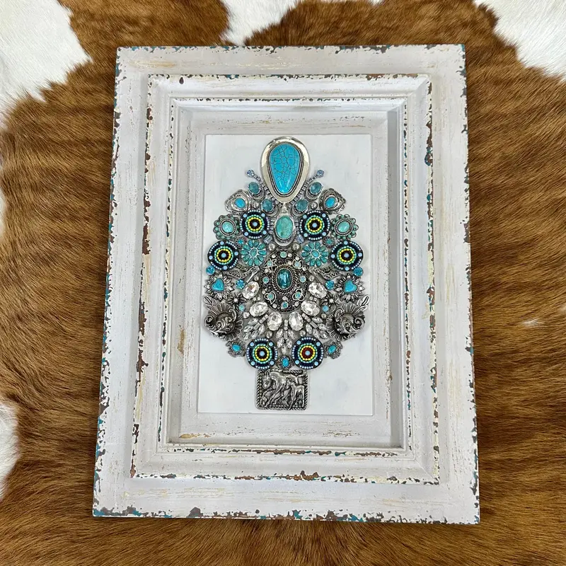 Turquoise Rhinestone Tree 1