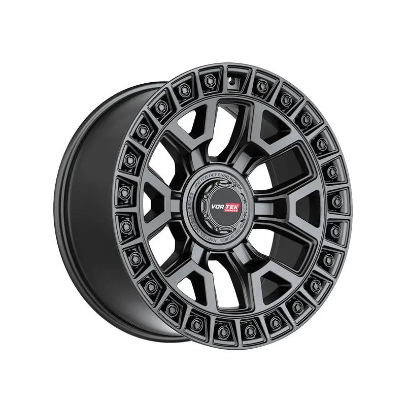 Vortek Vrd-704 Matte Black 22X10 Blank 78.1 Hub -18 Offset Black Wheel Rim 1
