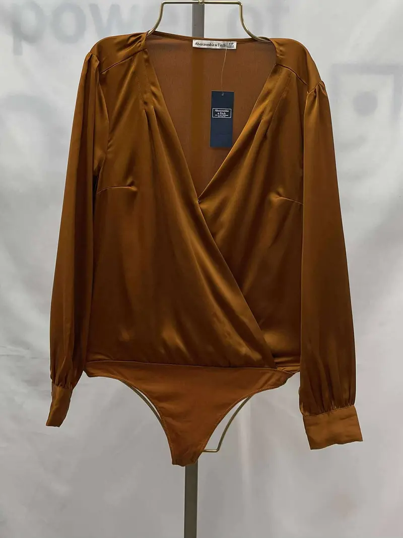 Women's Abercrombie & Fitch Long Sleeve Bodysuit, Extra Small 1