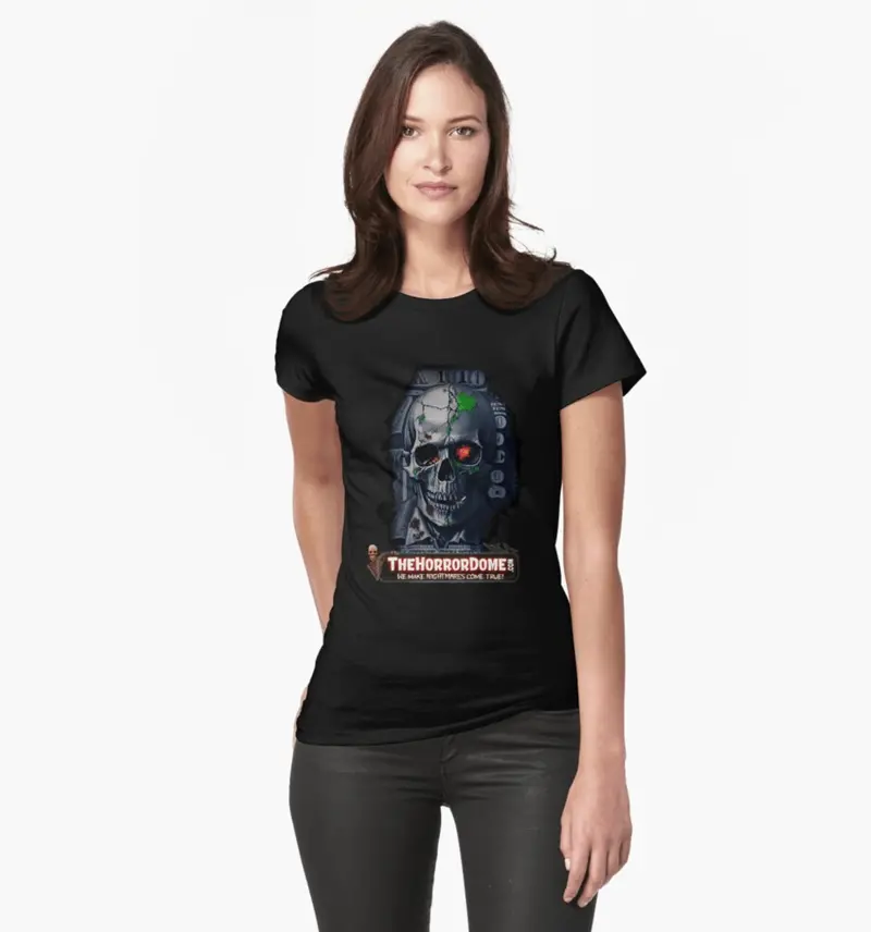 Women's Horrordome Zombie Skull Fitted T-Shirt 1