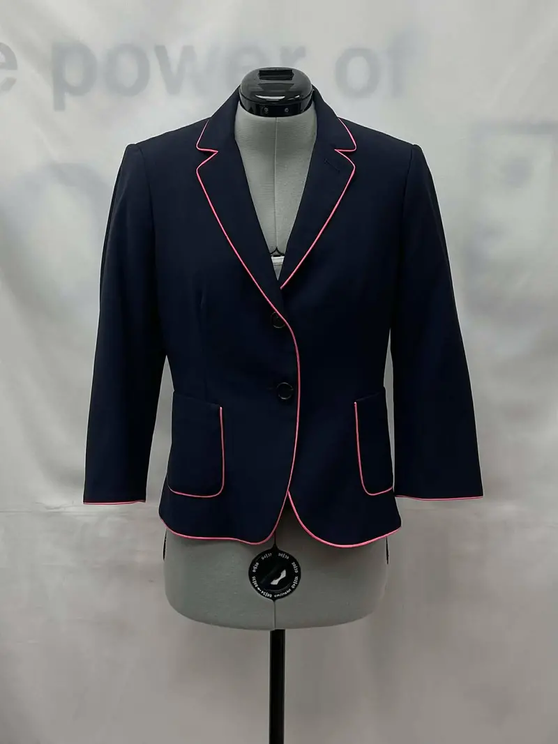 Women's Pink Tartan Blazer, 4 1