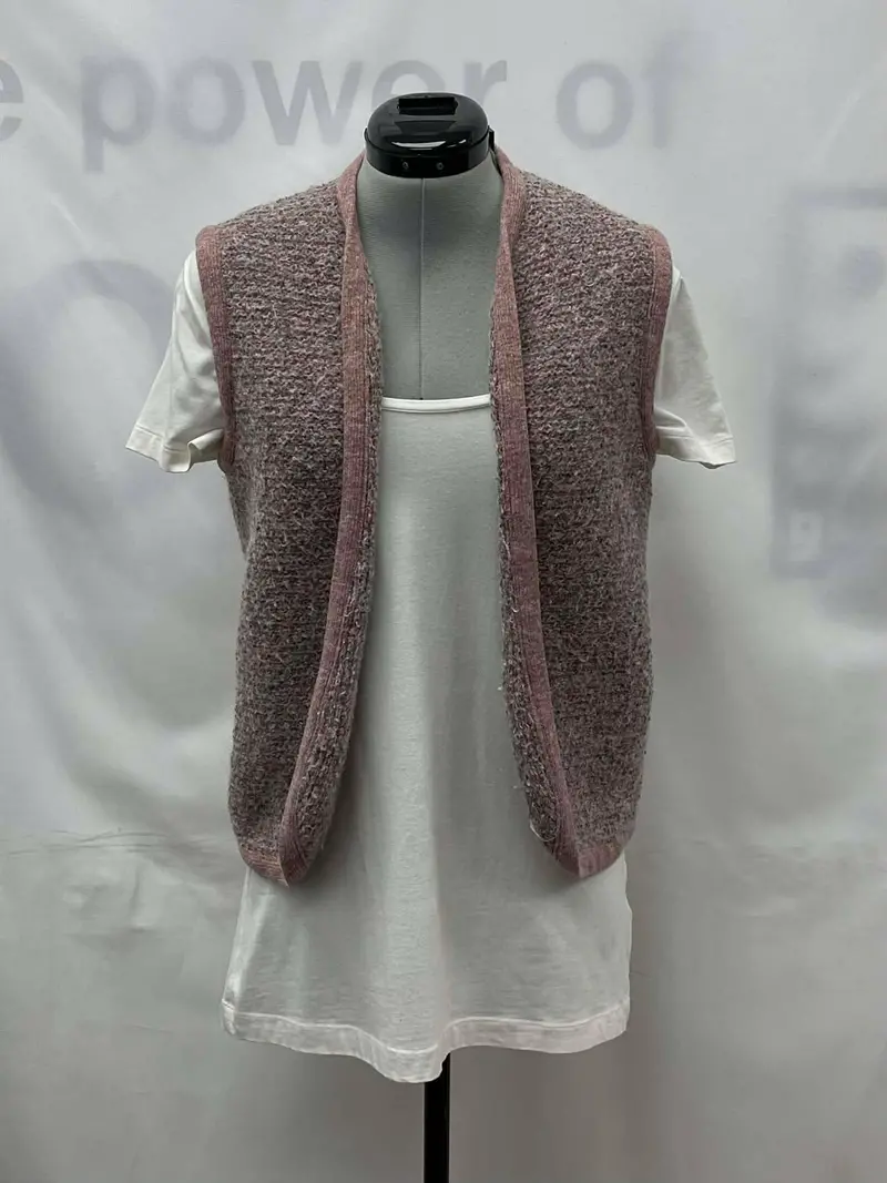 Women's Vintage Castleberry Sleeveless Cardigan, Small 1