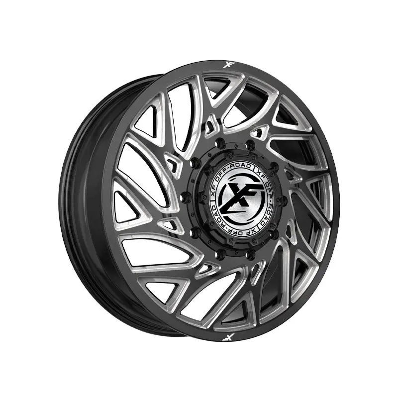 Xf Dually Xf-229 Dually Gloss Black & Milled 26X8.25 8X165.1 121.3 Hub 110 Offset Black Wheel Rim 1
