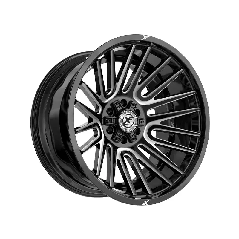 Xf Off-Road Xf-234 Gloss Black & Milled 17X9 6X135/6X139.7 106.4 Hub 0 Offset Black Wheel Rim 1