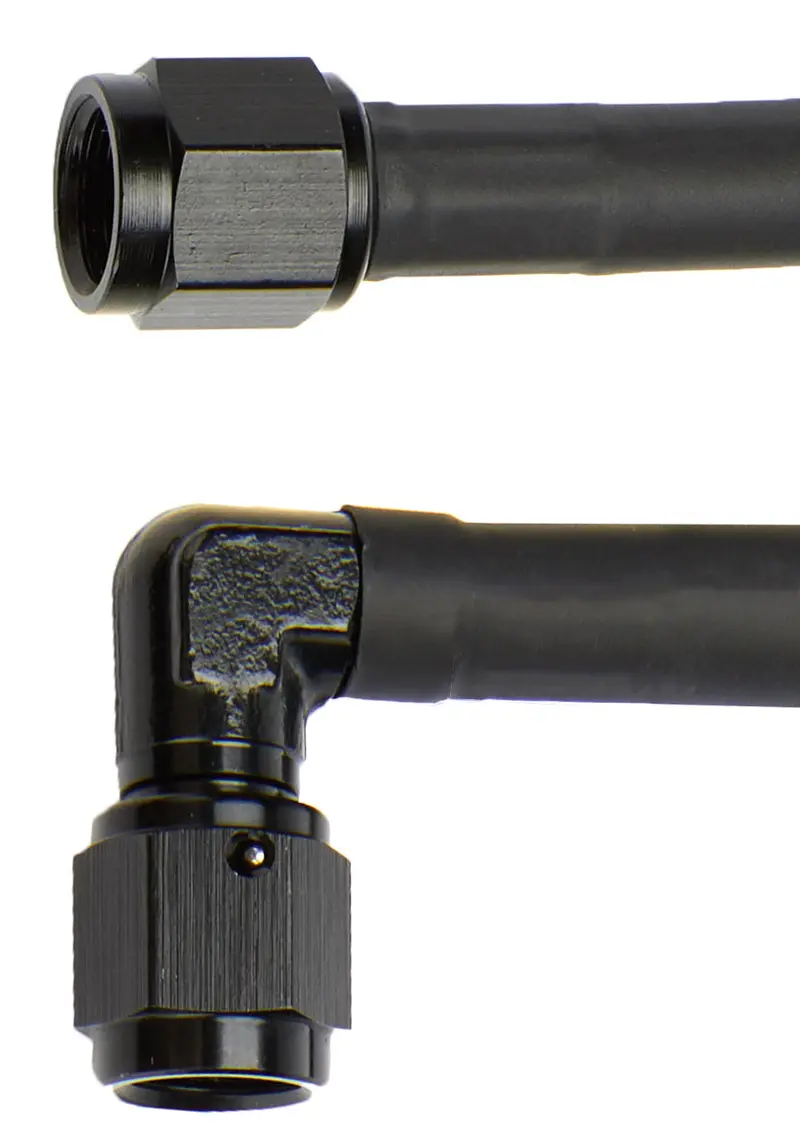 Allstar Performance Coated Braided -4 An Hose Kit – 21" Length, 90° Fitting (Part #48403) 1